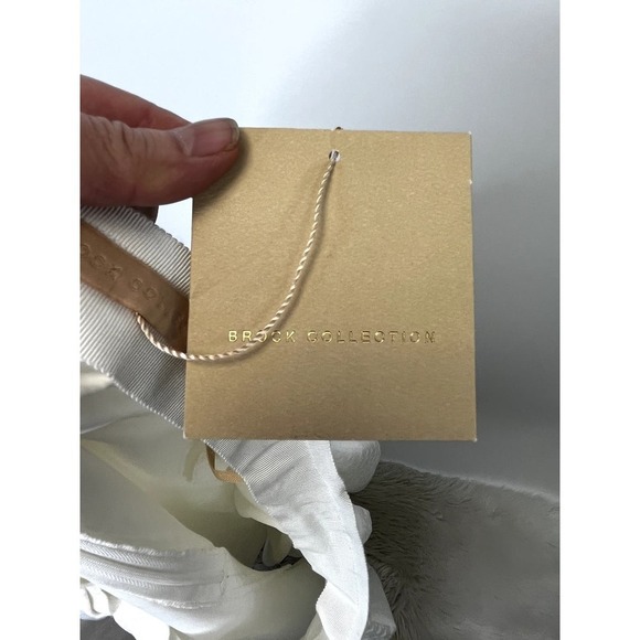 Brock Collection Sally Cotton-Blend Midi White Skirt SZ 4 - Picture 9 of 12